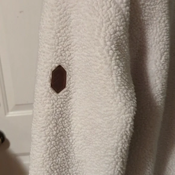 Free country Women's Large Fleece Zip Up Jacket Winter White Warm - Picture 9 of 12